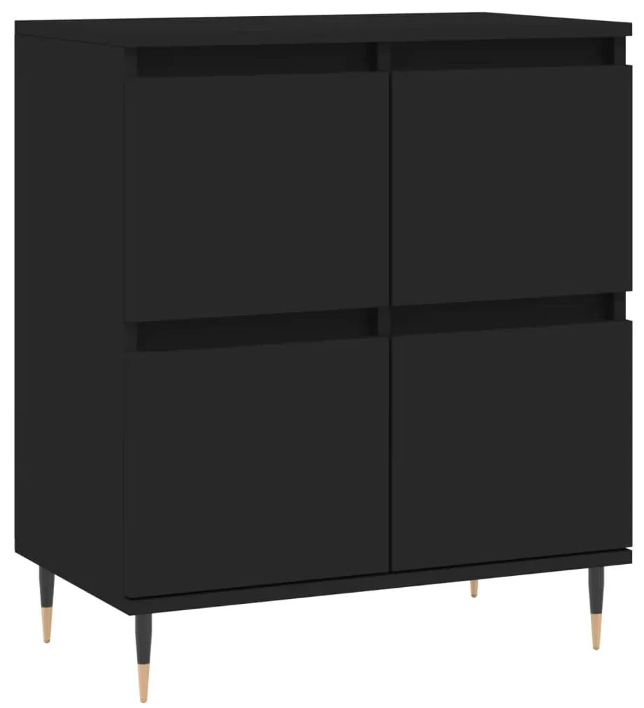 831205 vidaXL Servantă, negru, 60x35x70 cm, lemn prelucrat