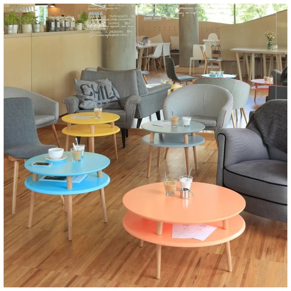 Măsuță de cafea Ragaba UFO Ø 57 cm, gri deschis