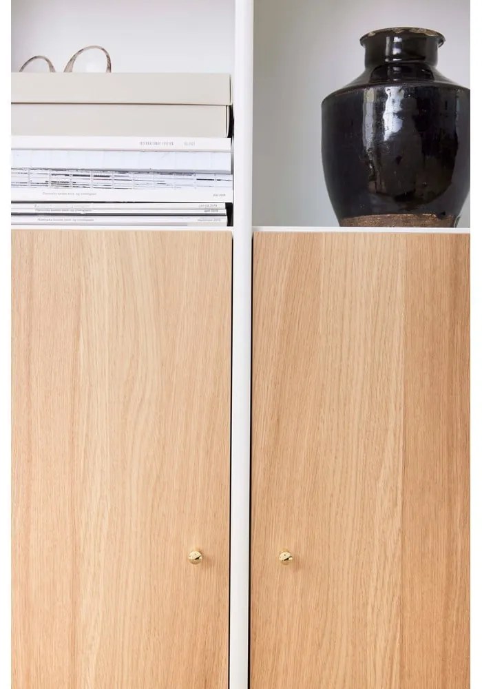 Bibliotecă albă cu aspect de stejar 176x199 cm Mistral - Hammel Furniture