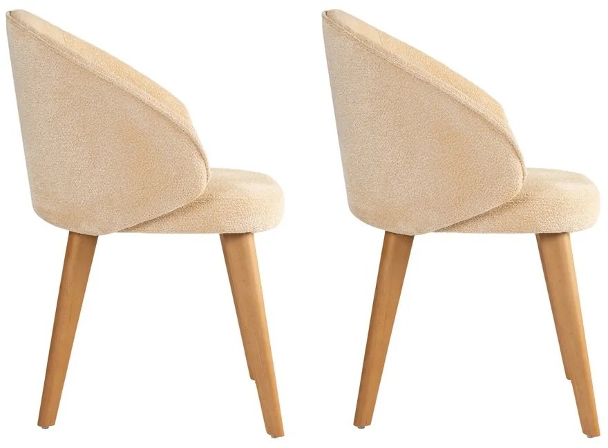 Set de scaune de sufragerie Bentley Beige and DarkOak, 2 buc.