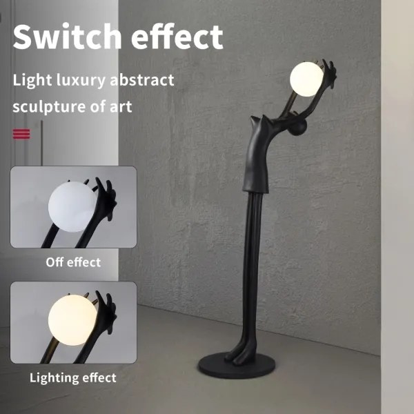 Immax 08812XL - Lampă de podea SILUETTE 1xE27/25W/230V 210 cm Human Girl