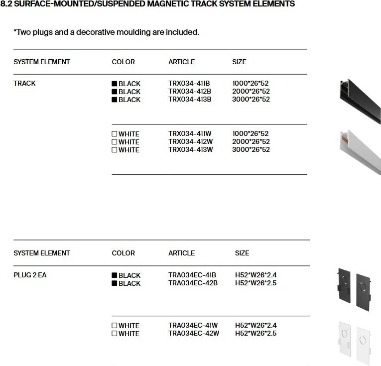 Spot LED pentru sina magnetica Rado Exility 2700-6000K 18W 120 grade Dim Smart