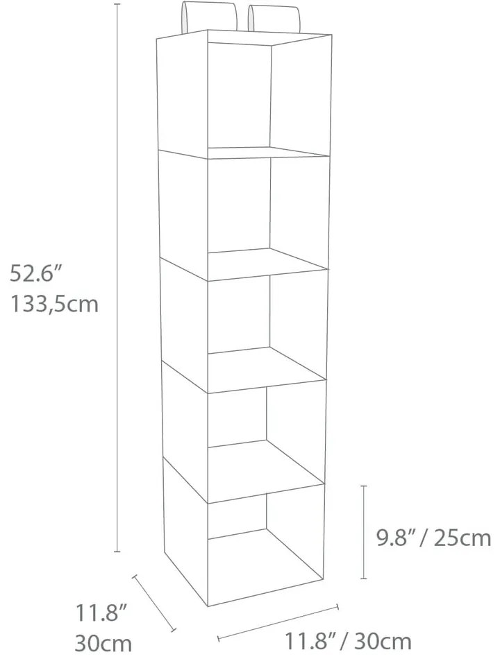 Organizator pentru șifonier de suspendat din material textil Soft Storage – Bigso Box of Sweden