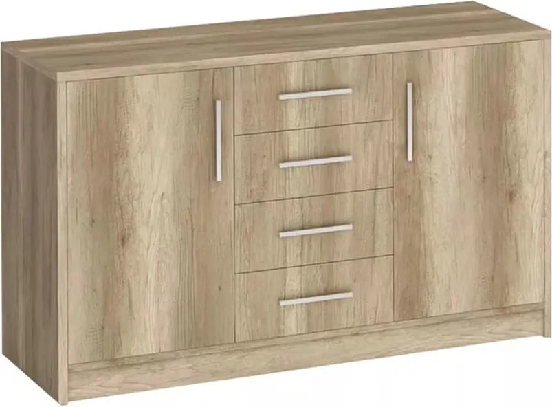 Comodă Genewa 2 140 cm cu sertare - stejar sonoma