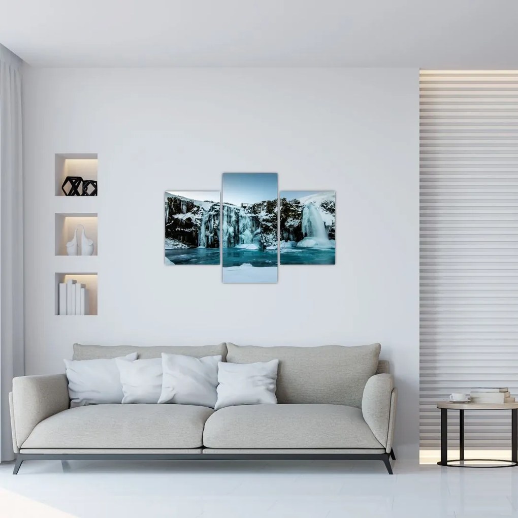Tablou cu cascade înghețate (90x60 cm)
