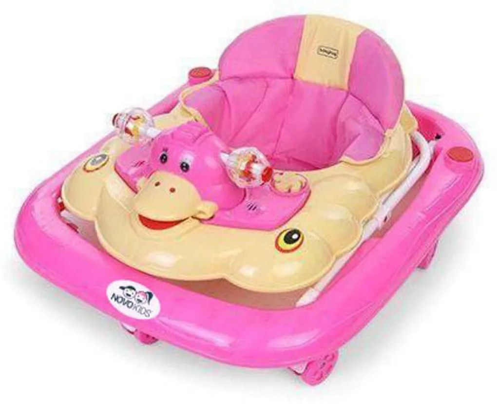 Premergator reglabil in 3 trepte NOVOKIDS™ Duckey, cu melodii, Ratusca, Pliabil, Roz