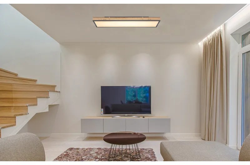 Plafoniera LED Doro 416080WD4, 24W, 1500lm, lumina calda, IP20, maro+crom, Globo Lighting