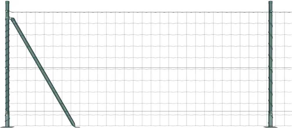 vidaXL Gard cu Stâlp Verde 1 x 25 m Oțel și PVC