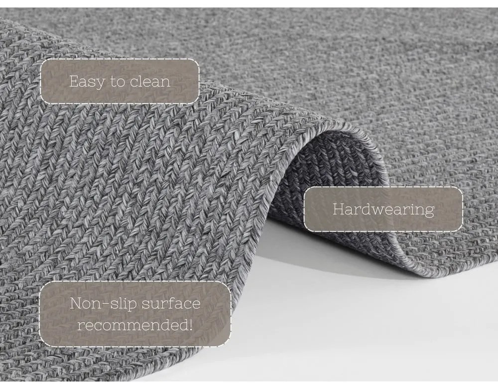 Covor gri rotund de exterior ø 200 cm - NORTHRUGS