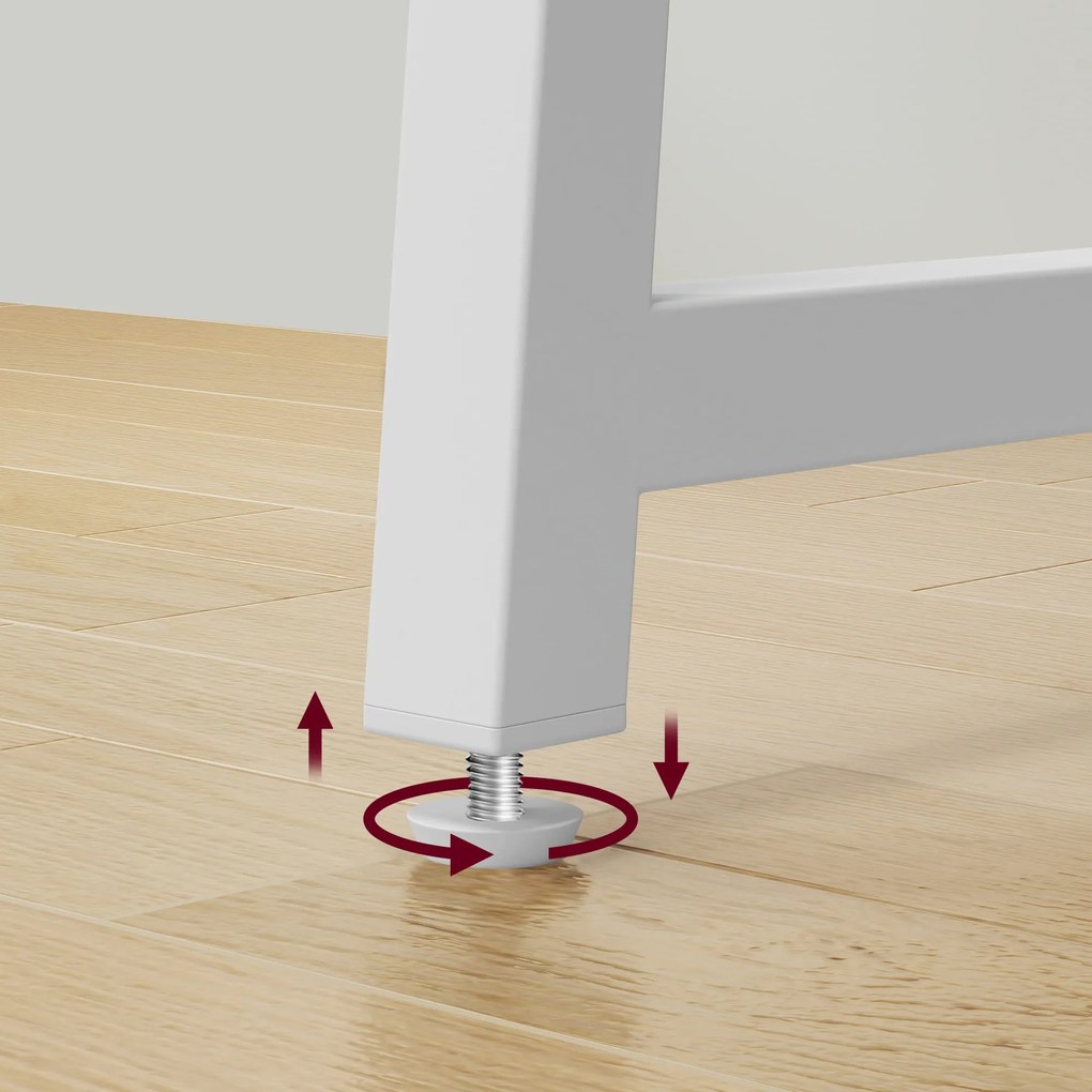 Set pentru birou – birou pliabil ZARIMO 80×40 cm alb + scaun de birou AVOLA VELVET albastru deschis