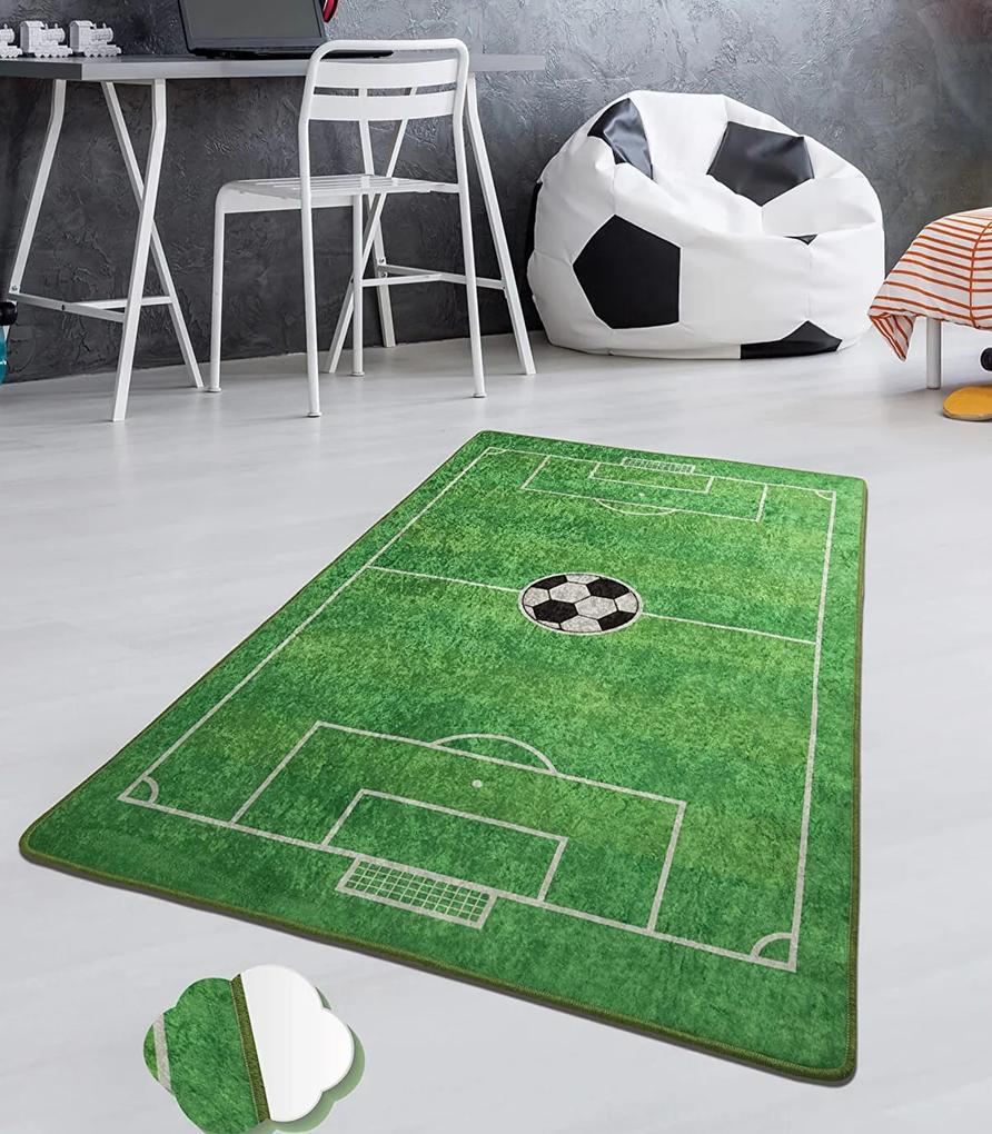 Covor pentru copii Footbal Verde 100x160 cm