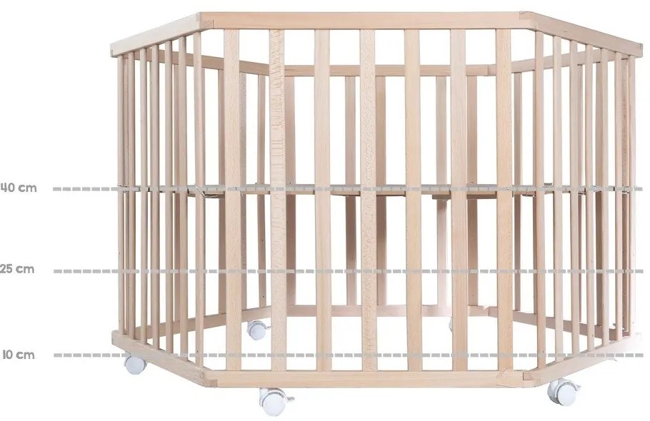 Țarc pentru copii din lemn masiv de fag 119x104 cm – Roba