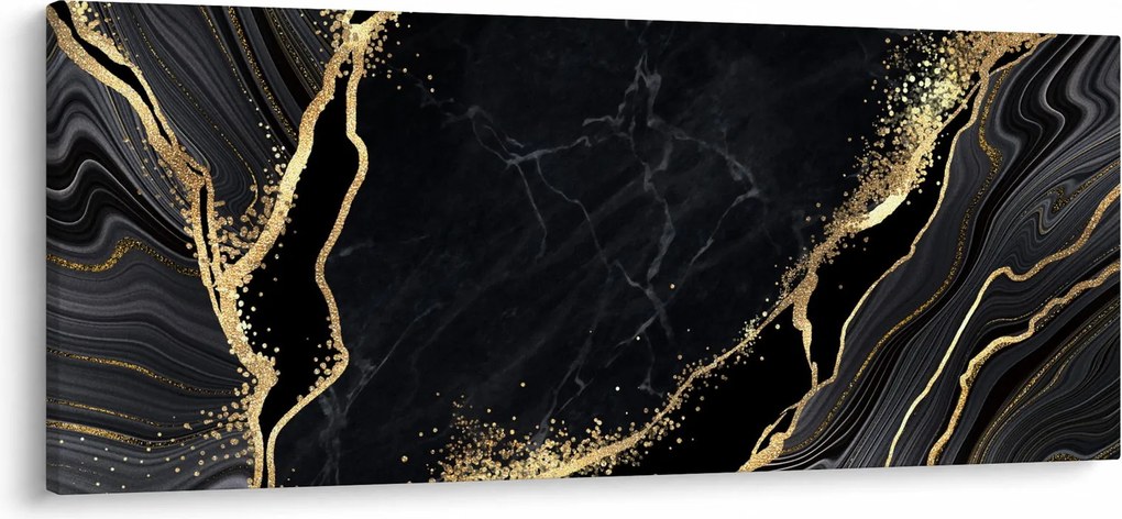 Tablou abstarcției aurii (120x50 cm)