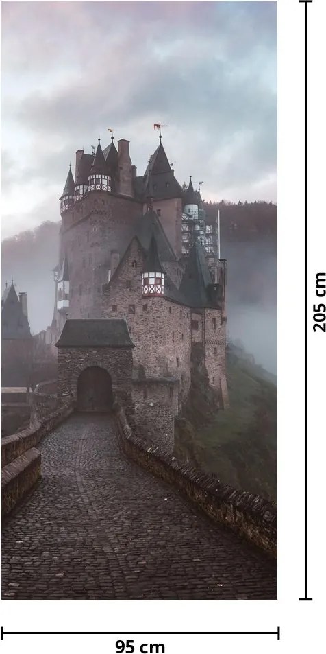Fototapet pentru ușă - Eltz Castle (95x205cm)