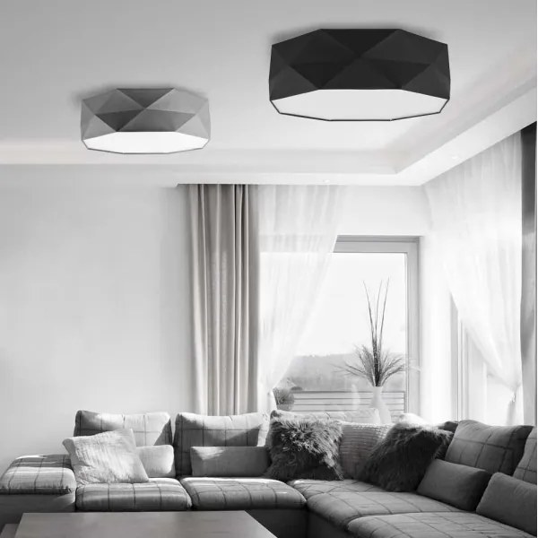 Plafoniera KANTOOR 4xE27/60W/230V negru