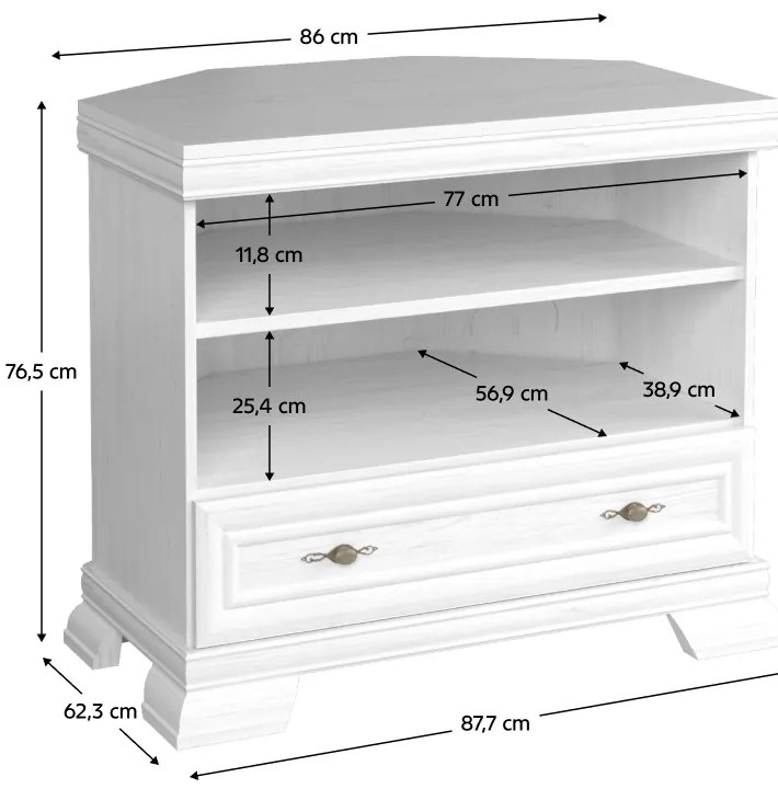 Măsuță TV de colț KORA, pin Andersen