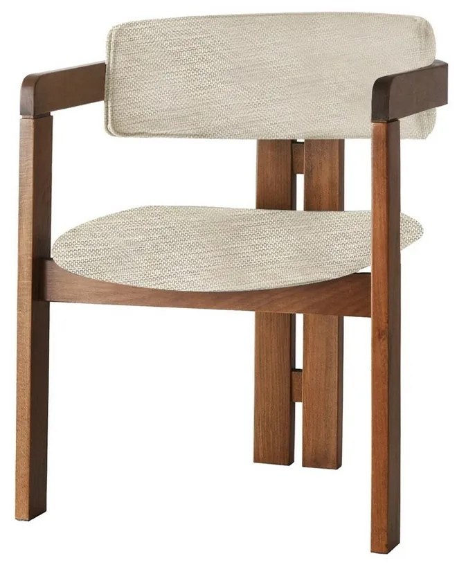 Scaun de sufragerie CO Light Grey and Walnut