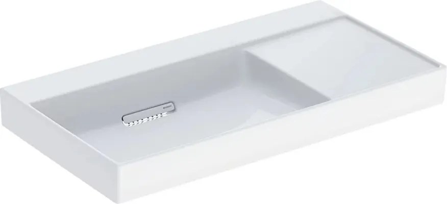 Lavoar pe mobilier Geberit One cu scurgere speciala 90 cm alb blat dreapta fara preaplin