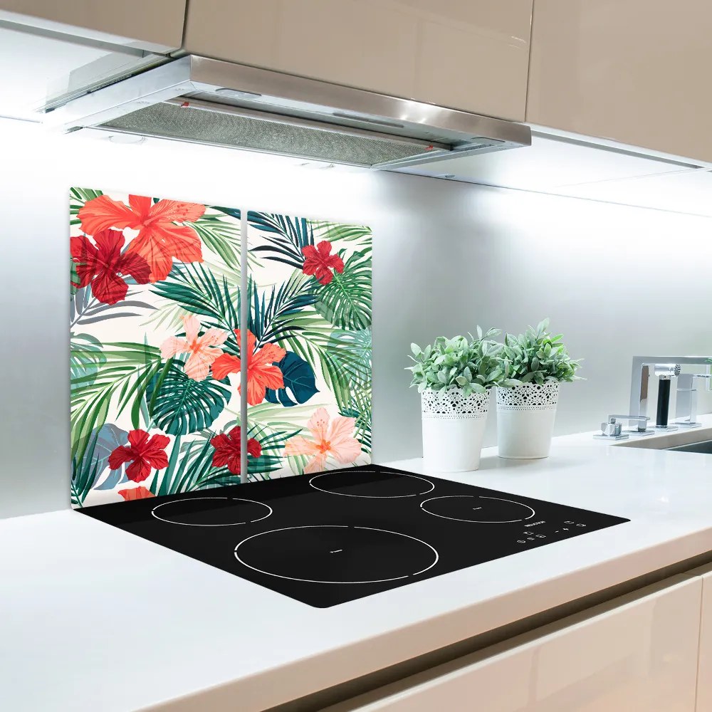 Tocator din sticla Flori tropicale