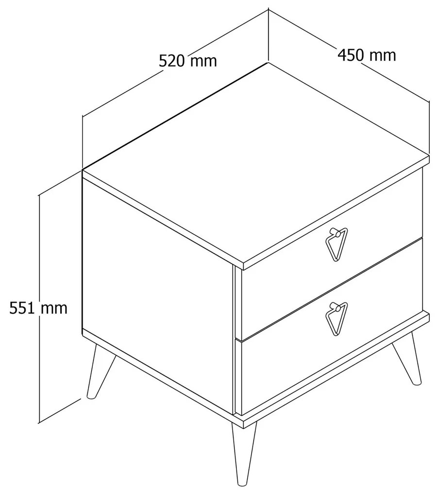 Noptieră Versa-Ce Oak