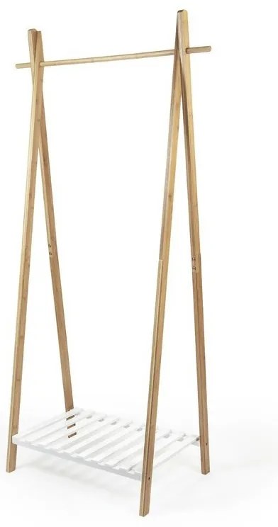 Suport haine Compactor Bamboo Stender, lemn natural