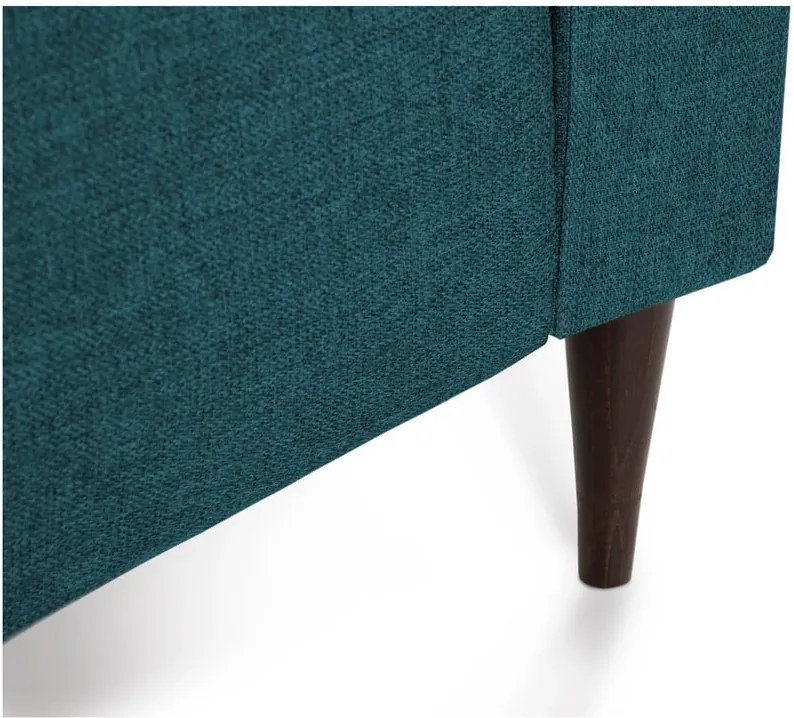 Canapea extensibilă cu spațiu pentru depozitare Mazzini Sofas Ancolie, turcoaz, 215 cm