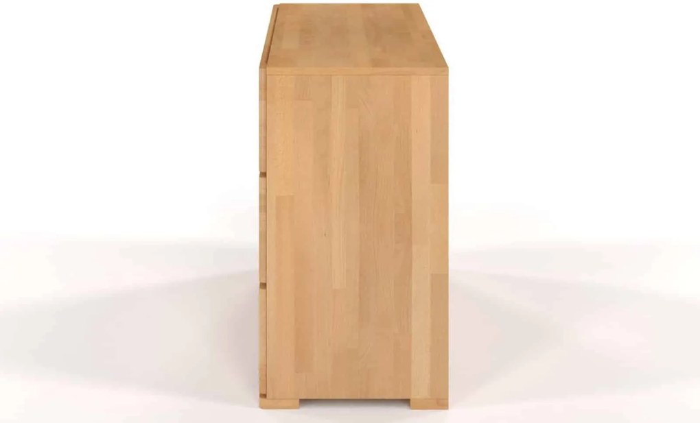 Comodă lemn masiv TerraCraft Fag 3+2 Sertare, 120 × 45 × 81 cm - Natural