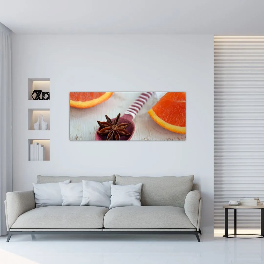 Tablou cu scorțișoară pe linguriță (120x50 cm)