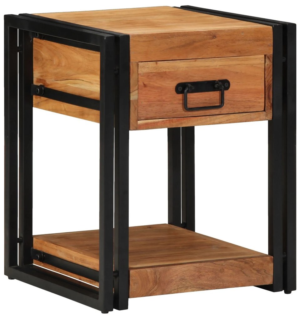 vidaXL Dulap de noapte Maro 40 x 40 x 50 cm lemn masiv de acacia