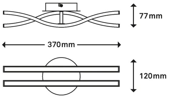 Lustră LED aplicată GO 2xLED/6W/230V Briloner 3194-029