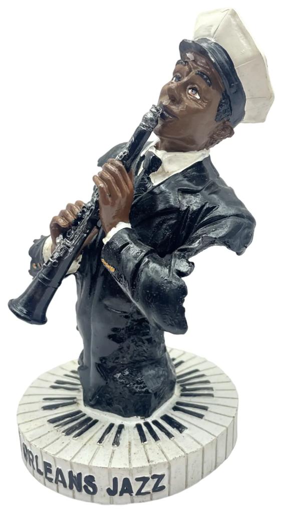 Statueta Instrumentist cu clarinet Anthony, 9x16cm