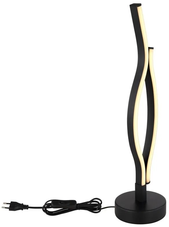 Veioza LED, lampa de masa design modern Geronimo negru