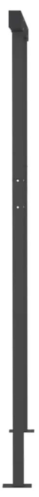 Copertina retractabila automat cu stalpi, galben  alb, 3x2,5 m Galben si alb, 3 x 2.5 m