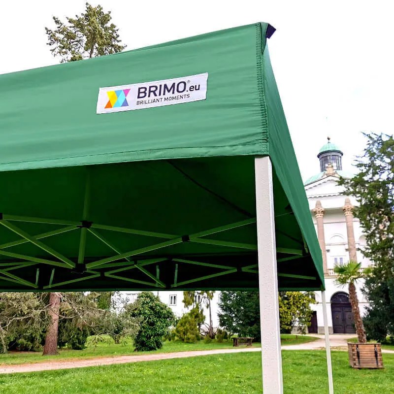 Cort pavilion pliabil 3x4,5m - cu 3 pereți - Verde
