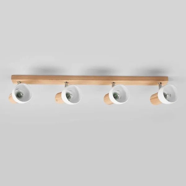 Spot-Light 2224474 - Aplica spot SVENDA, 4xE27/60W/230V, finisaj stejar