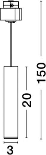 Accesoriu, Corp de iluminat pentru sina magnetica Buxton, Loop sau Sign, JAZZ 10 Watt negru