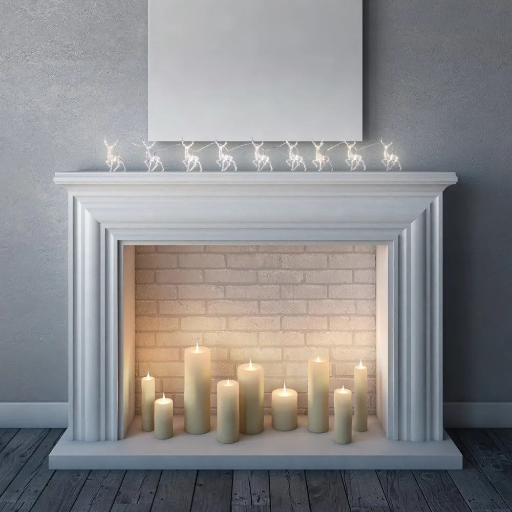 Ghirlanda luminoasă cu LED în formă de reni DecoKing Deer, lungime 1,65 m, 10 beculețe