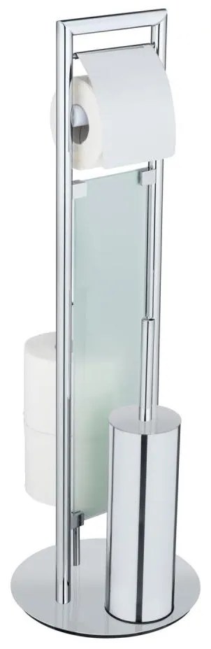 WENKO 25384100 - Set WC SULMONA, 25 x 76 cm, argintiu/negru