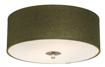 Plafonieră rustică verde 30 cm - Drum Jute
