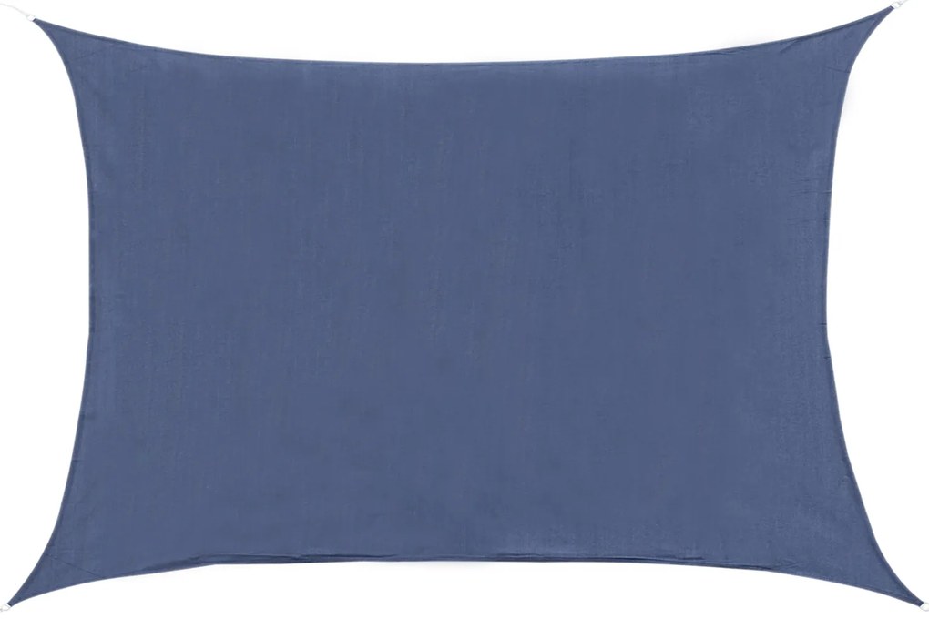 Outsunny Cort de umbra rectangular 6 x 4 m polietilena cu densitate mare Protectie UV Cu geanta de depozitare - Culoare albastru | Aosom Romania