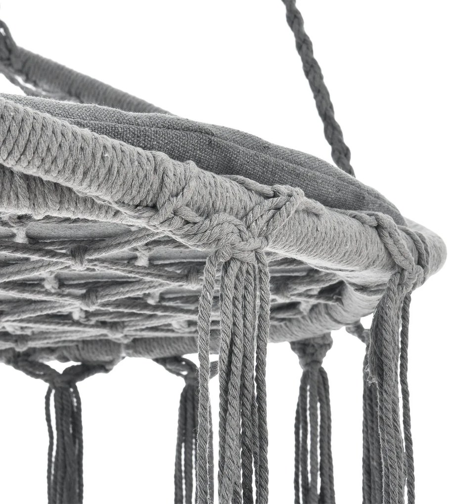 Scaun balansoar Cadras de culoare gri deschis cu pernă