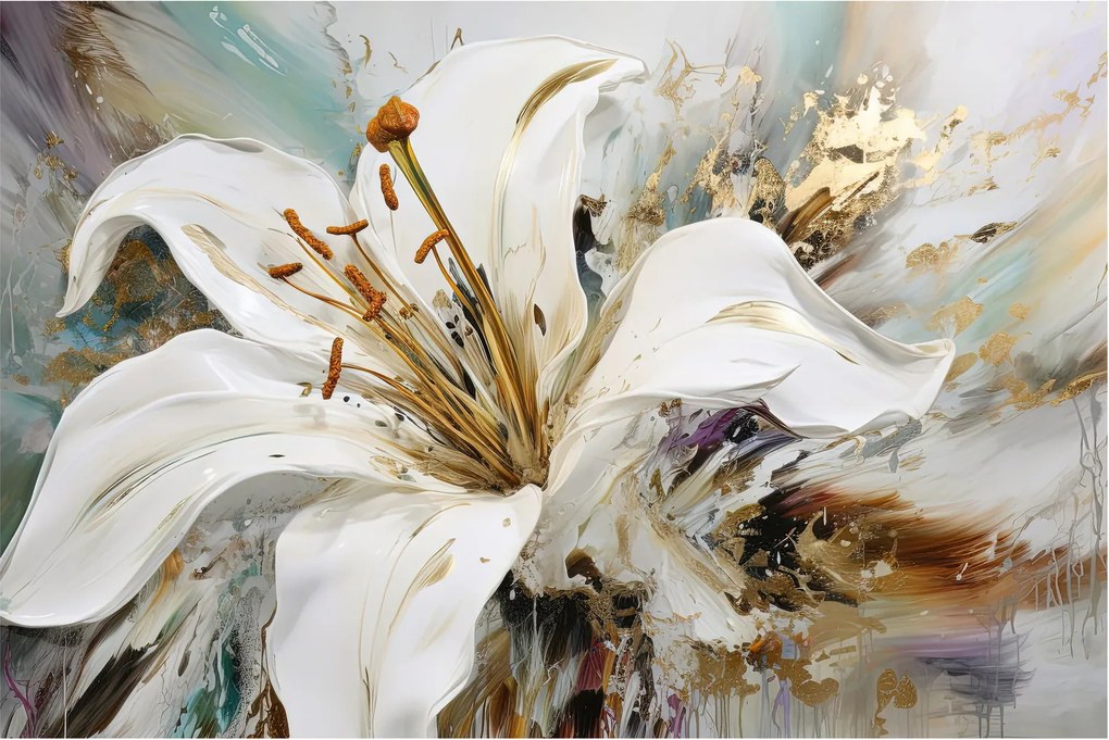 Tablou - Abstracție cu crin (90x60 cm)