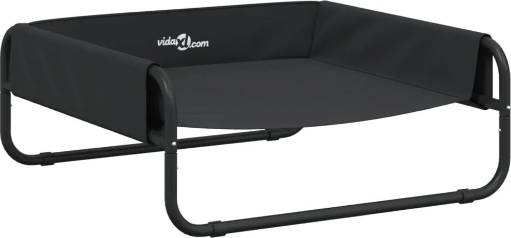 vidaXL Pat înălțat pentru câini, antracit, țesătură Oxford și oțel