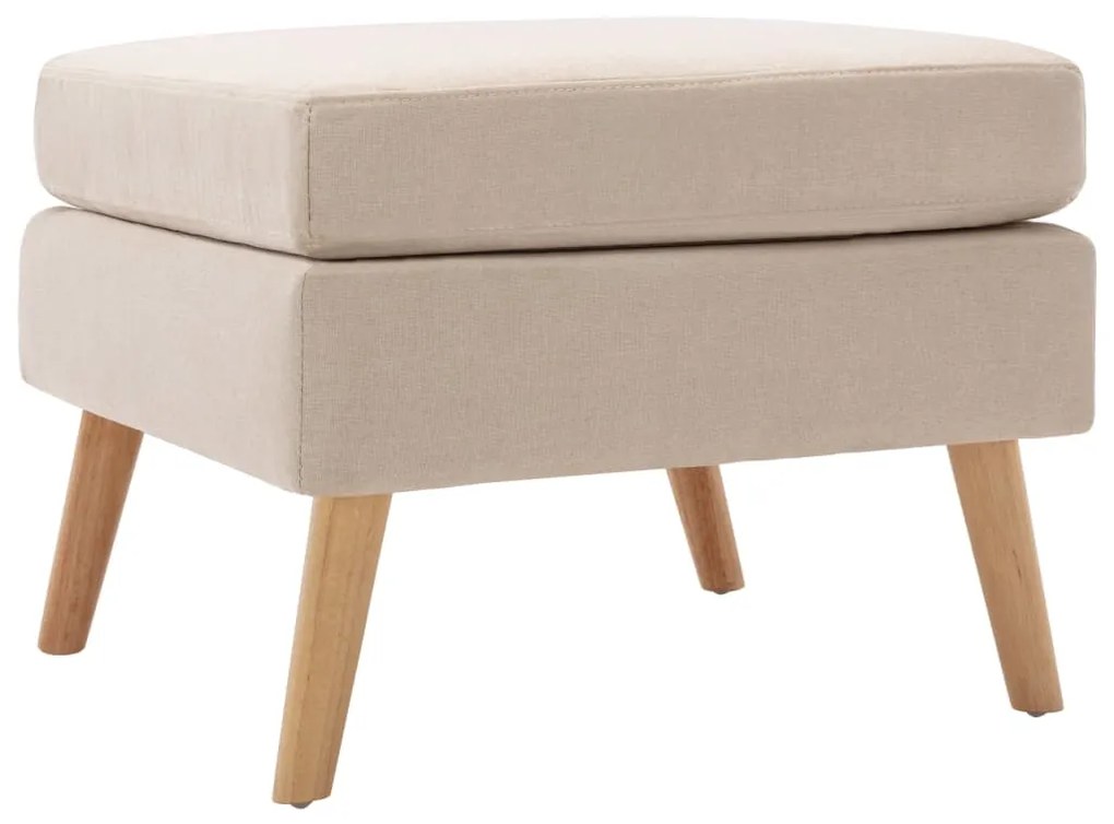 vidaXL Taburet, crem, material textil