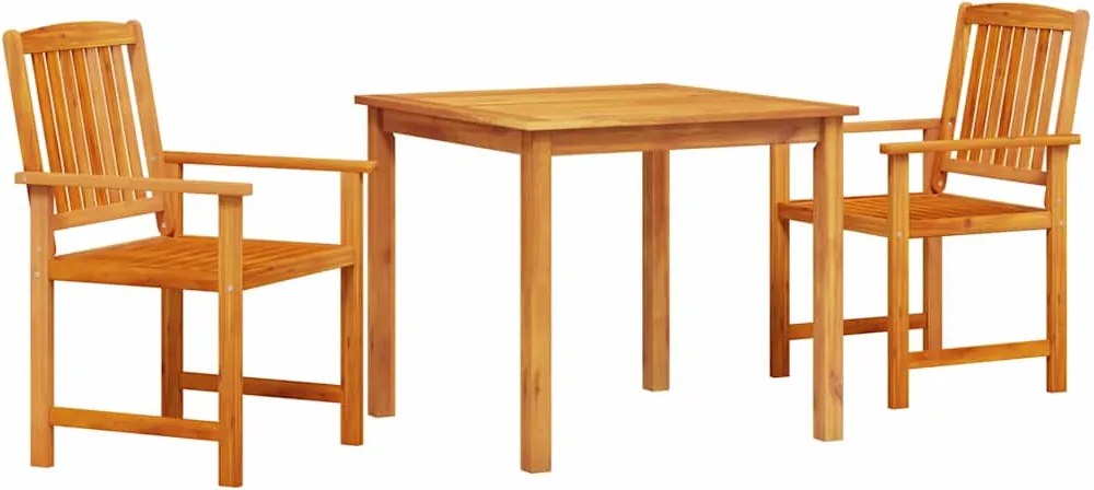 vidaXL Set de masă pentru grădină 3 pcs Maro Lemn Solid de Acacia