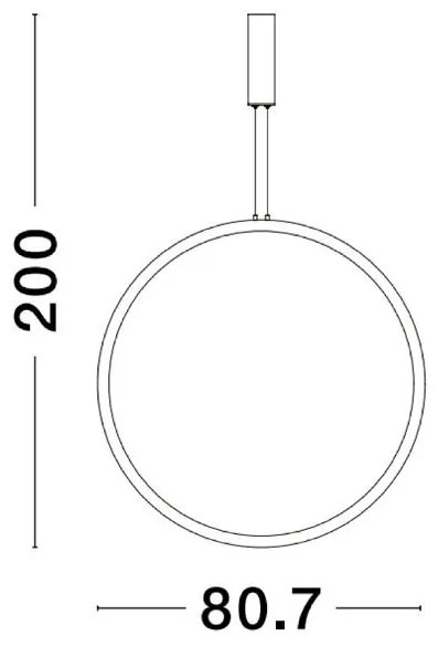 Pendul LED dimabil design modern Change negru 80,7cm