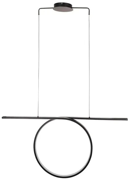 Lustră LED suspendată pe cablu ODETTA LED/42W/230V 4000K neagră