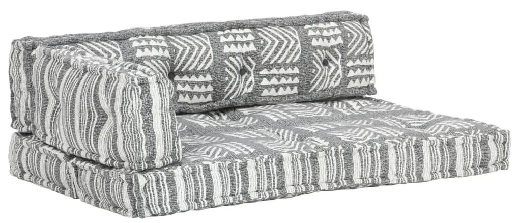 vidaXL Pernă pentru canapea din paleți, gri, textil, petice