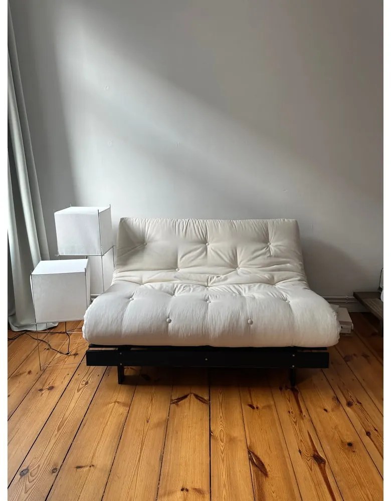 Canapea crem extensibilă 140 cm Roots Black Night – Karup Design