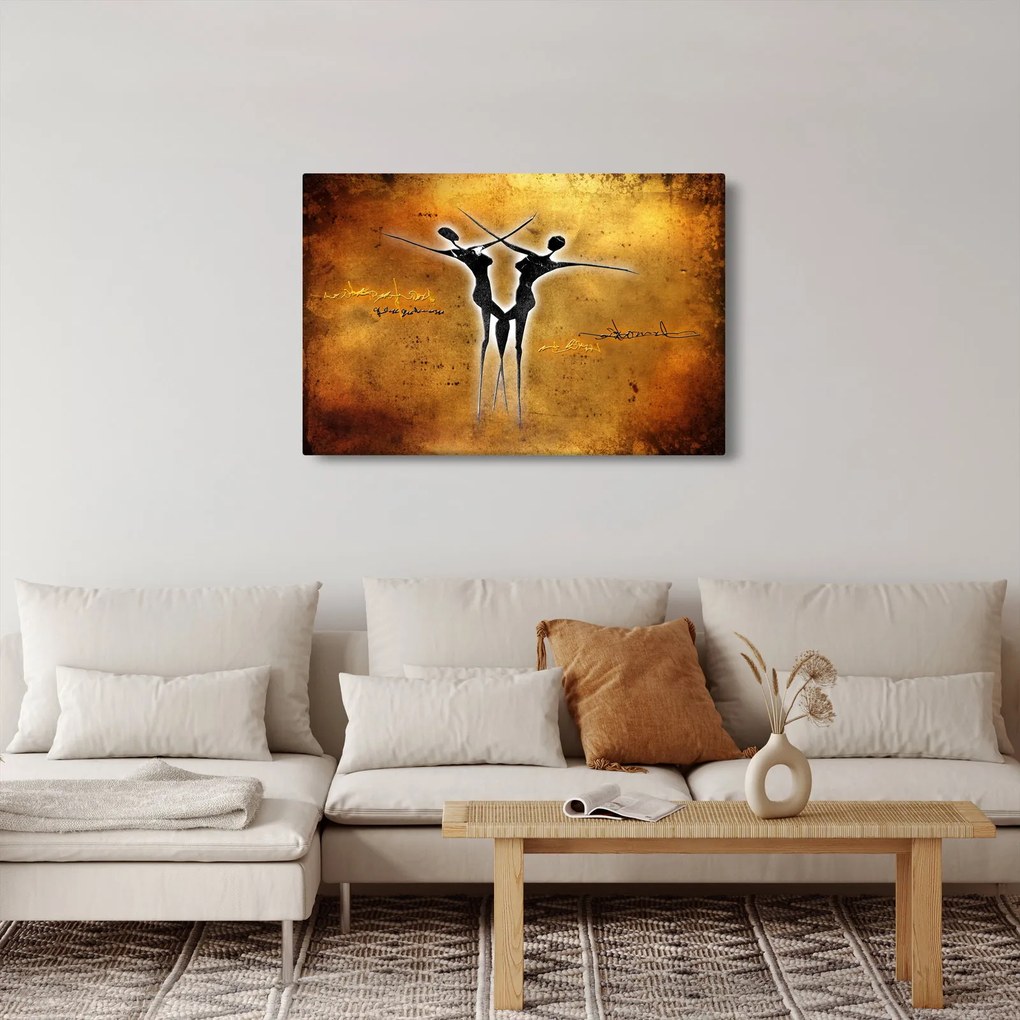 Tablou perechii dansând pictate (90x60 cm)